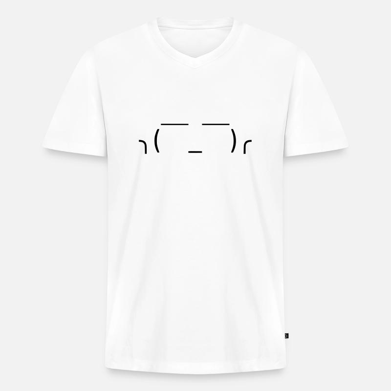 Lass es einfach laufen! 🤷‍♂️ - Männer Premium Bio T-Shirt mit V-Ausschnitt - Weiß