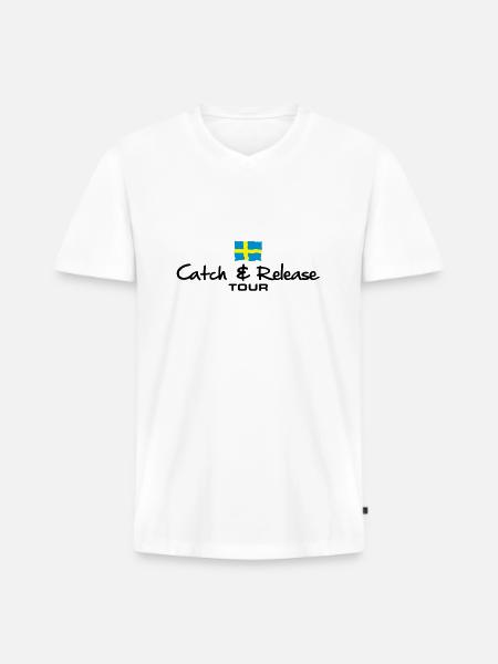 as28_cr_schweden_tour - Men's Premium Organic T-shirt with V-neck - white