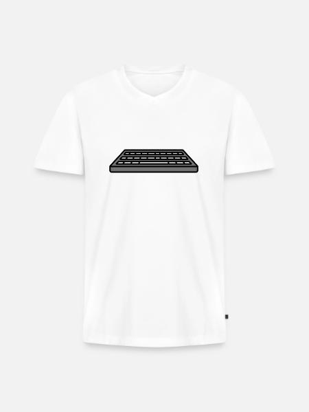 Keyboard Input Computer Design - Men's Premium Organic T-shirt with V-neck - white