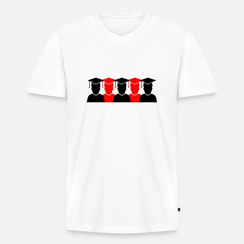 students diplomas 2 - Männer Premium Bio T-Shirt mit V-Ausschnitt - Weiß