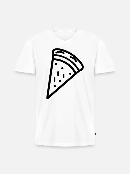 Pizza slice - Men's Premium Organic T-shirt with V-neck - white