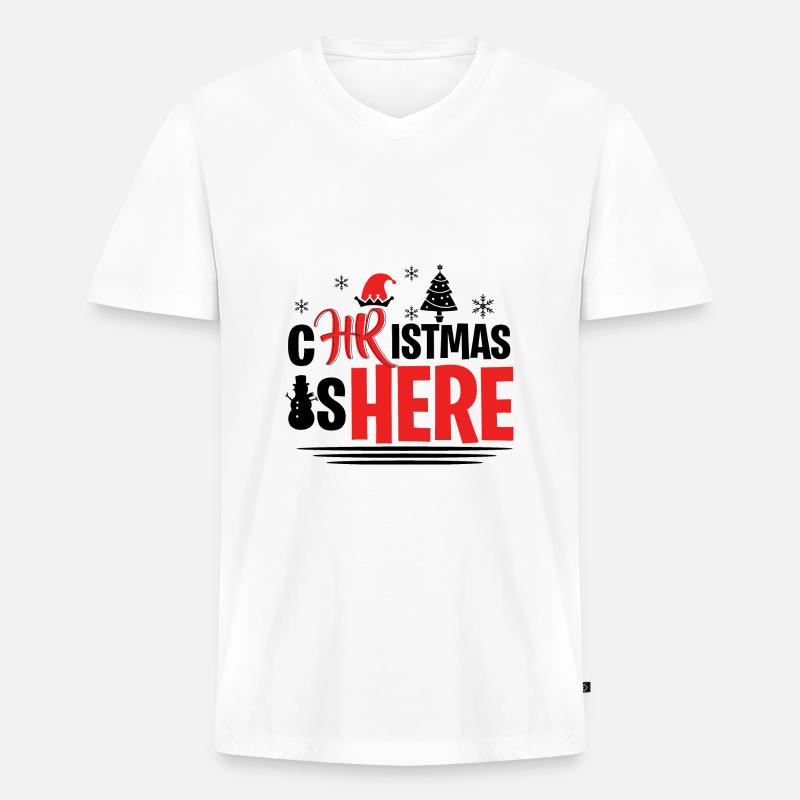 Human Resources Weihnachtsfeier Abteilungsfeier - Männer Premium Bio T-Shirt mit V-Ausschnitt - Weiß
