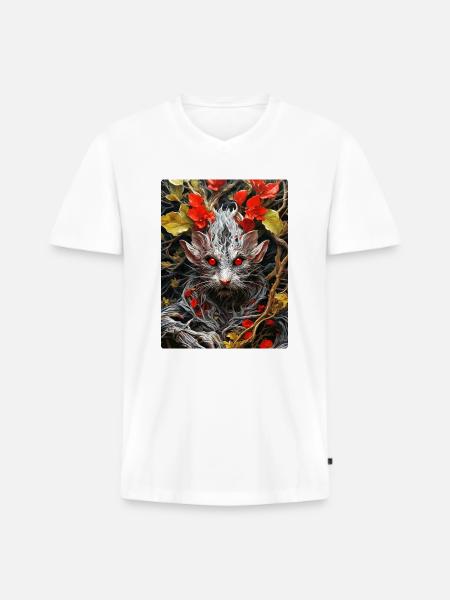Spooky Plants Mouse 1.6 - Men's Premium Organic T-shirt with V-neck - white