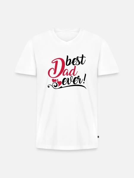 best Dad ever! - Men's Premium Organic T-shirt with V-neck -