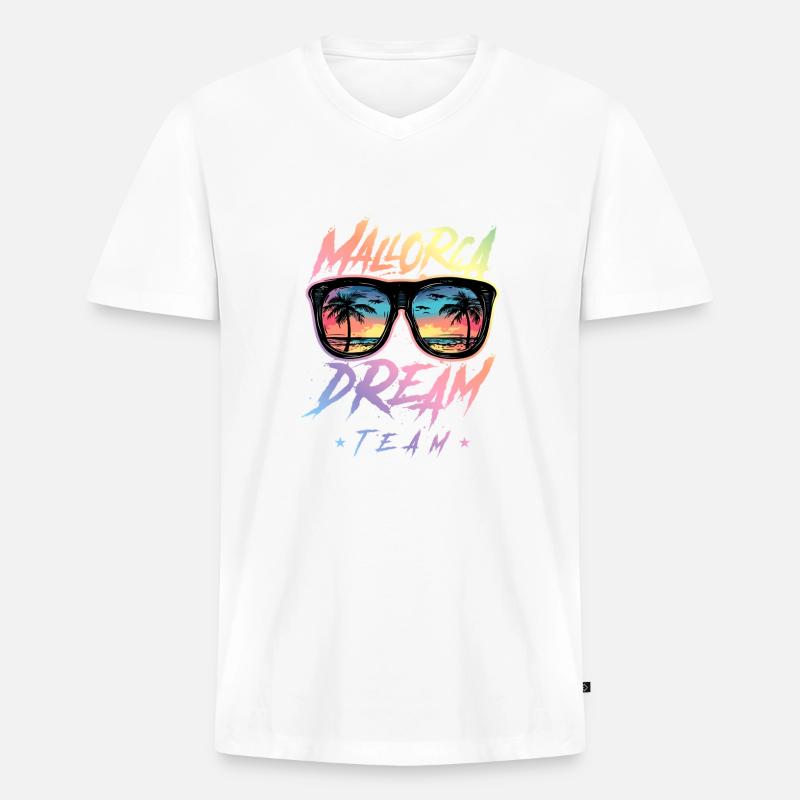 Mallorca Dream Team - Männer Premium Bio T-Shirt mit V-Ausschnitt - undefined