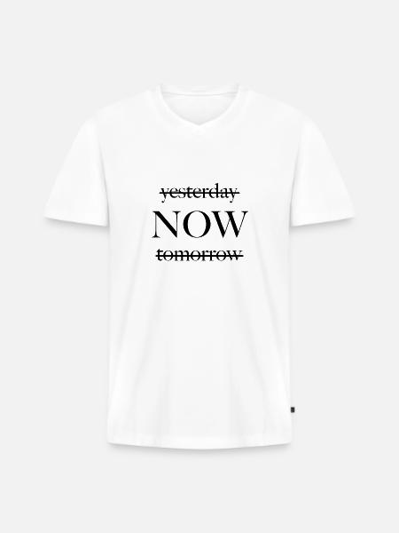 motivation - Men's Premium Organic T-shirt with V-neck - white
