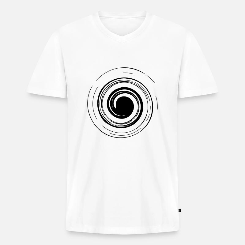 SPIRAL - Männer Premium Bio T-Shirt mit V-Ausschnitt - Weiß