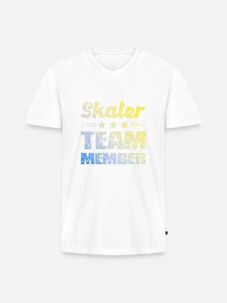 Skater Team - Men's Premium Organic T-shirt with V-neck -