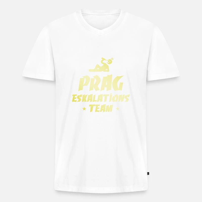Prag Eskalation - Männer Premium Bio T-Shirt mit V-Ausschnitt - undefined