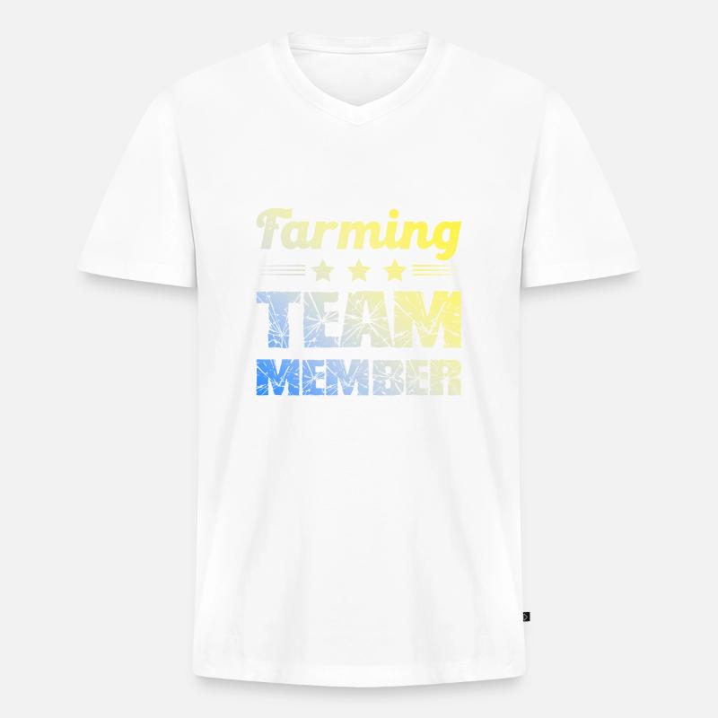 Farming Team - Männer Premium Bio T-Shirt mit V-Ausschnitt - undefined