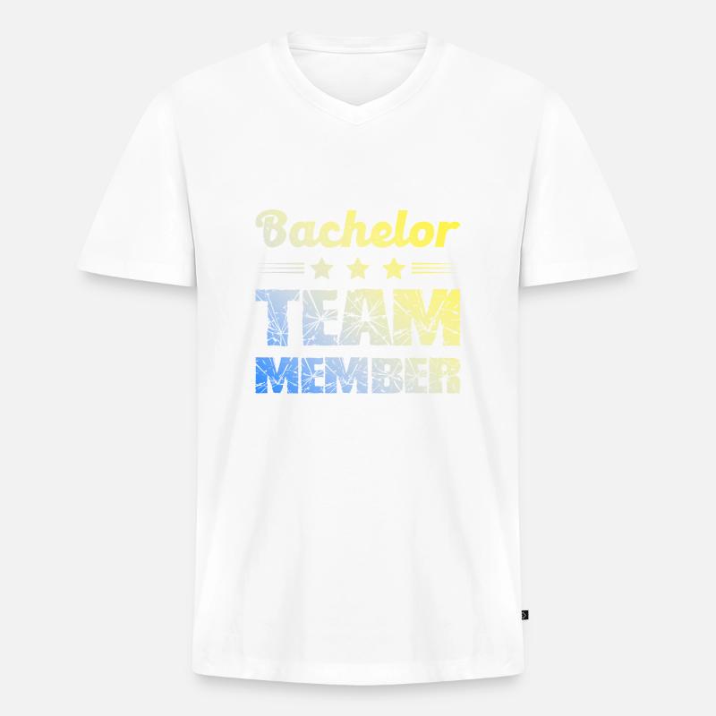 Bachelor Team - Männer Premium Bio T-Shirt mit V-Ausschnitt - undefined