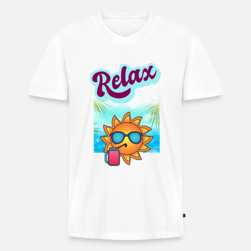ENTSPANNUNG ENTSPANNUNG - Männer Premium Bio T-Shirt mit V-Ausschnitt - undefined