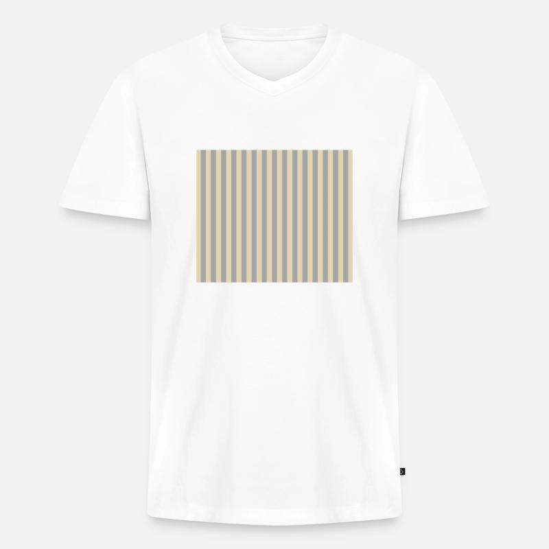 Sprites Beige Grau - Männer Premium Bio T-Shirt mit V-Ausschnitt - Weiß