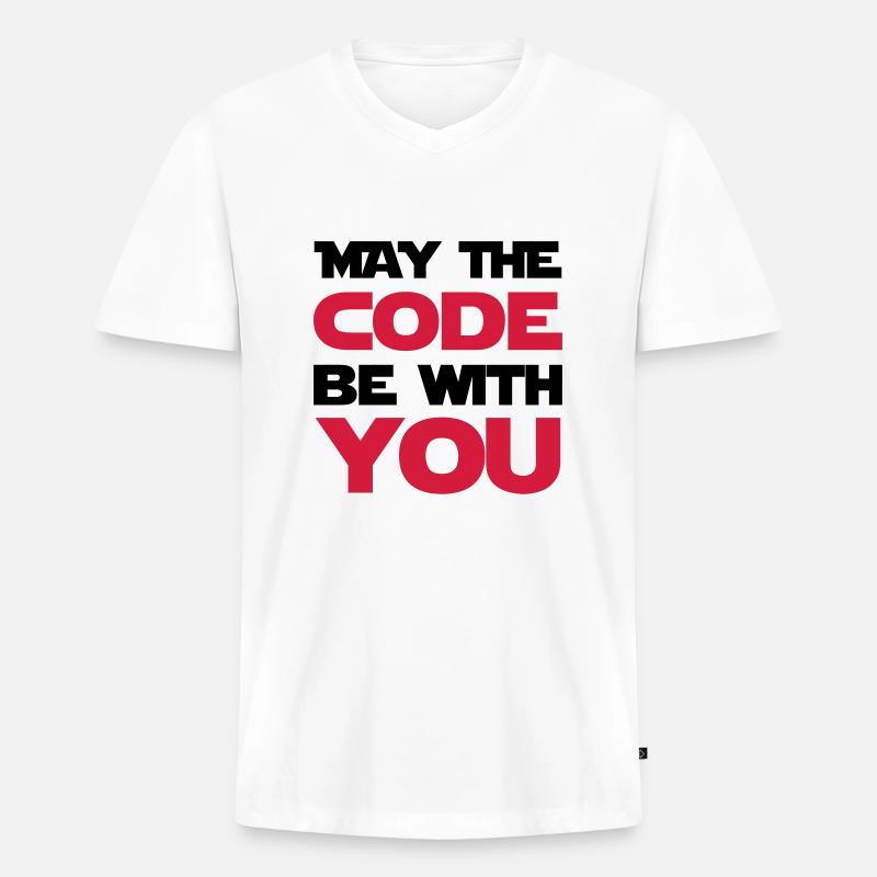 Computer / Geek / Programmierung / Game - Männer Premium Bio T-Shirt mit V-Ausschnitt - Weiß