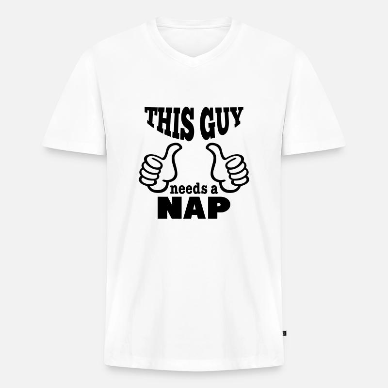 this guy - Männer Premium Bio T-Shirt mit V-Ausschnitt - Weiß