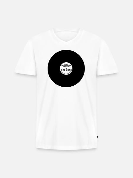 LP - Men's Premium Organic T-shirt with V-neck - white
