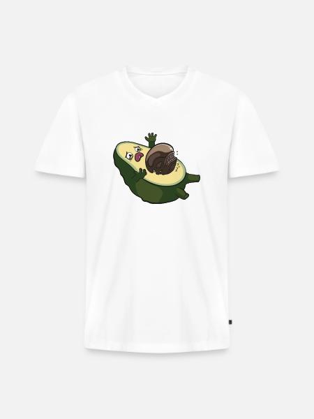 Avocado Alien Aliens Funny Ufo Cinema Movie Gift - Men's Premium Organic T-shirt with V-neck - white