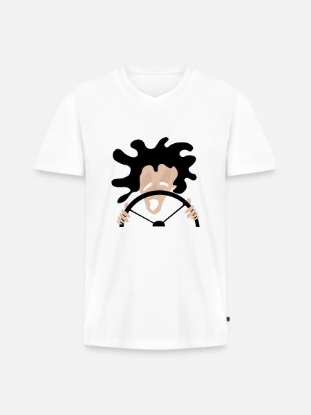 driver - Men's Premium Organic T-shirt with V-neck - white