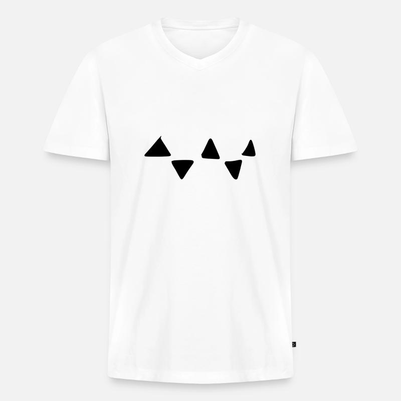 Triangular Pattern Triangular Shapes - Men's Premium Organic T-shirt with V-neck - white