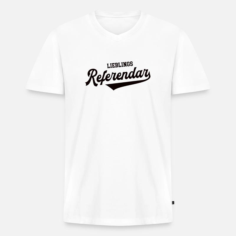 Lieblings Referendar Lehrerausbildung Lehramt - Männer Premium Bio T-Shirt mit V-Ausschnitt - Weiß