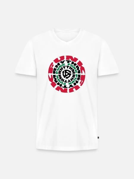 Funk Rhythm Funk Funk Rhythm - Men's Premium Organic T-shirt with V-neck - white