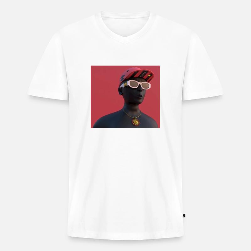 Neueste Modedesignerin - Männer Premium Bio T-Shirt mit V-Ausschnitt - Weiß