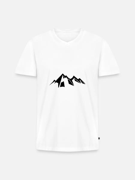Mountains Mountain Mountains 15 - Men's Premium Organic T-shirt with V-neck - white