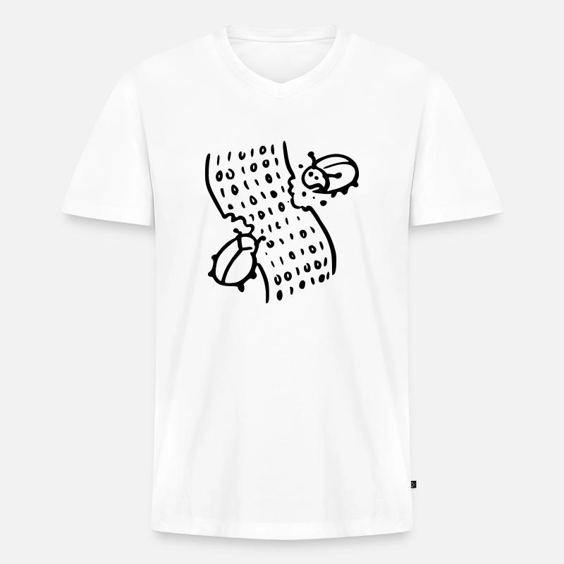 code bugs software - T-shirt encolure en V Premium bio Homme - blanc