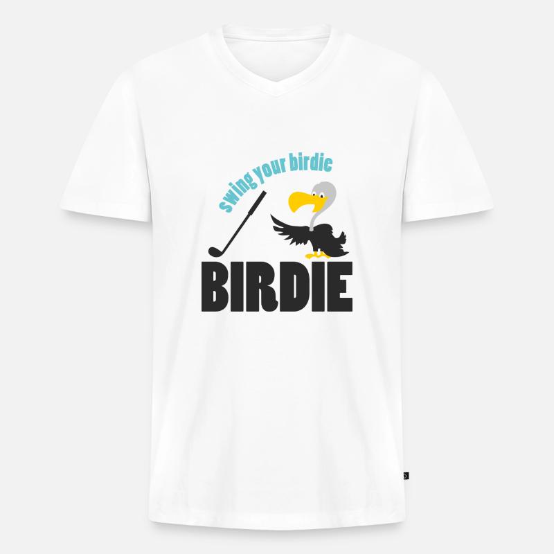 golfing - Männer Premium Bio T-Shirt mit V-Ausschnitt - Weiß