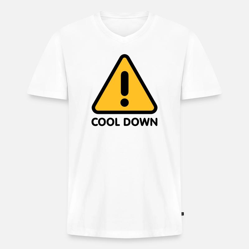Cool down - Männer Premium Bio T-Shirt mit V-Ausschnitt - Weiß