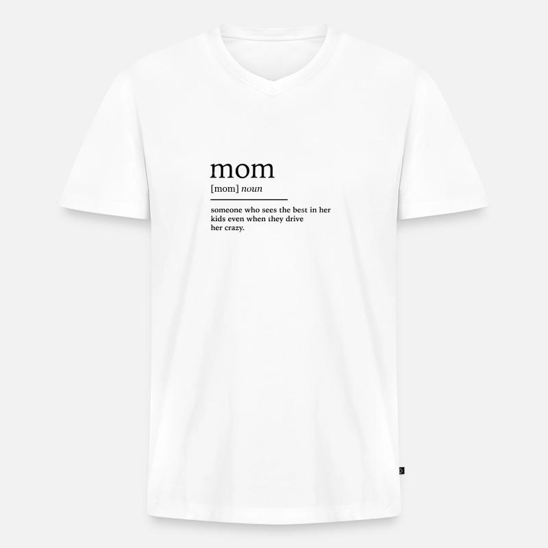 Mutter - Männer Premium Bio T-Shirt mit V-Ausschnitt - Weiß