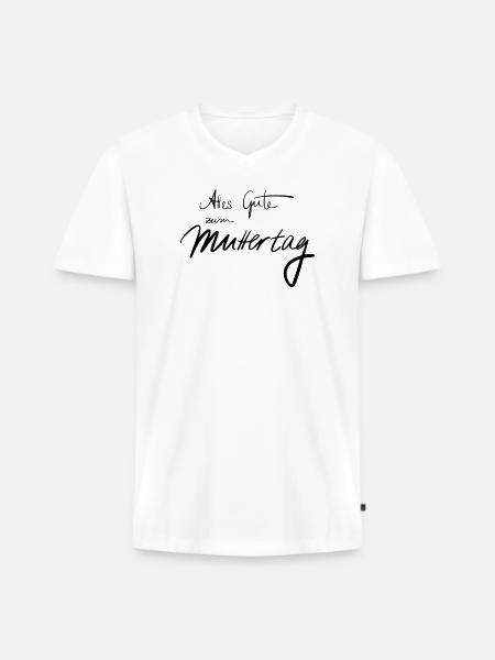 Happy Mothers's Day - Men's Premium Organic T-shirt with V-neck - white