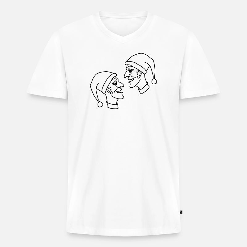 kasperle puppe märchen - Männer Premium Bio T-Shirt mit V-Ausschnitt - Weiß