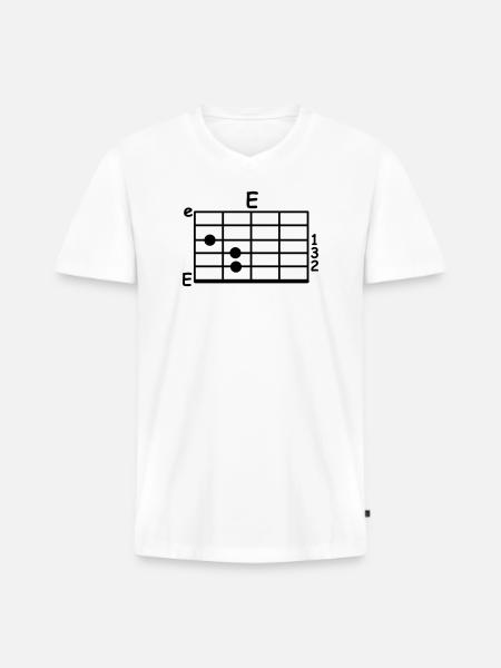 chord - Men's Premium Organic T-shirt with V-neck - white