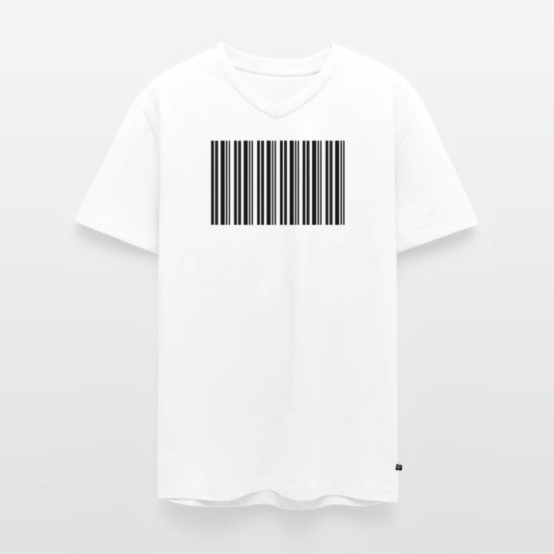 Conception de technologies informatiques pour nerds de code-barres T-shirt encolure en V Premium bio Homme