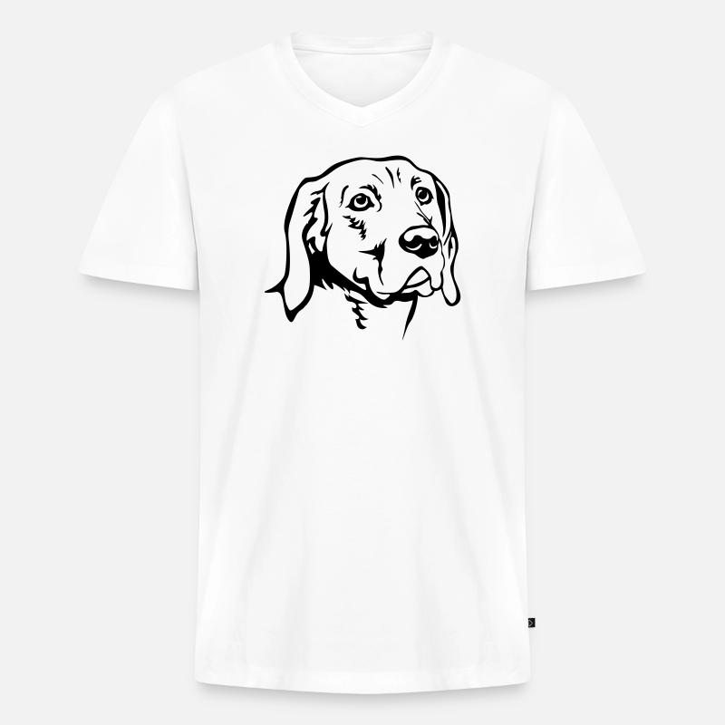 Gonczy Polski Kopf - Männer Premium Bio T-Shirt mit V-Ausschnitt - Weiß