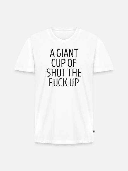 Lustiger sarkastischer Slogan - Männer Premium Bio T-Shirt mit V-Ausschnitt - Weiß