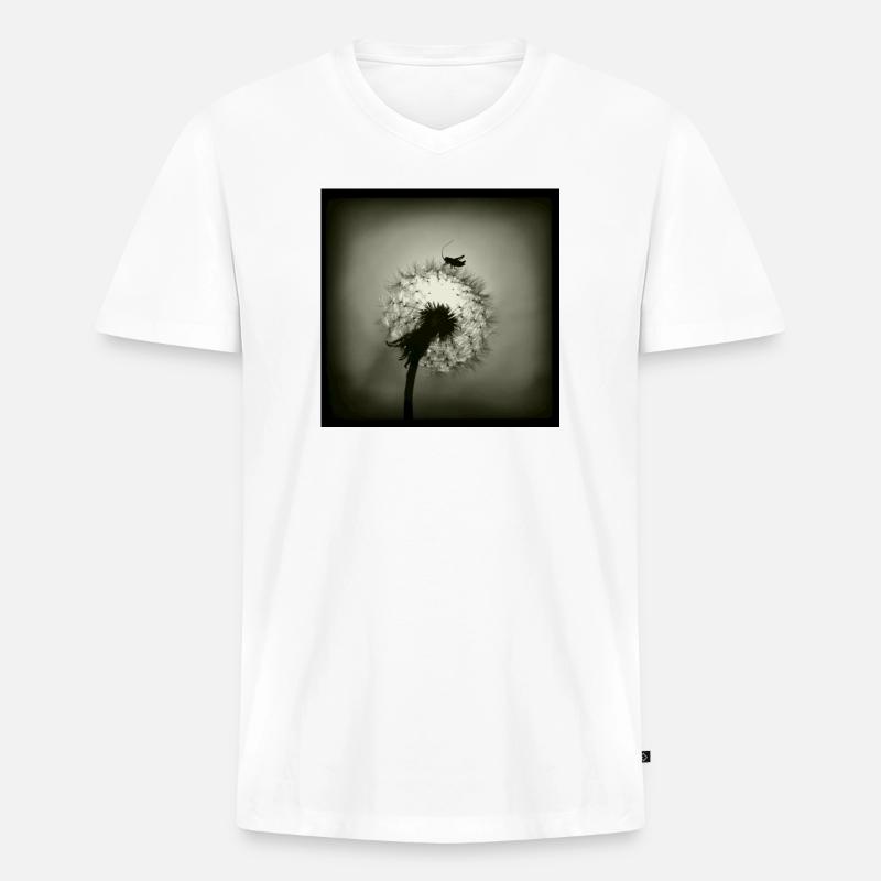 Tiny Planet - Männer Premium Bio T-Shirt mit V-Ausschnitt - Weiß