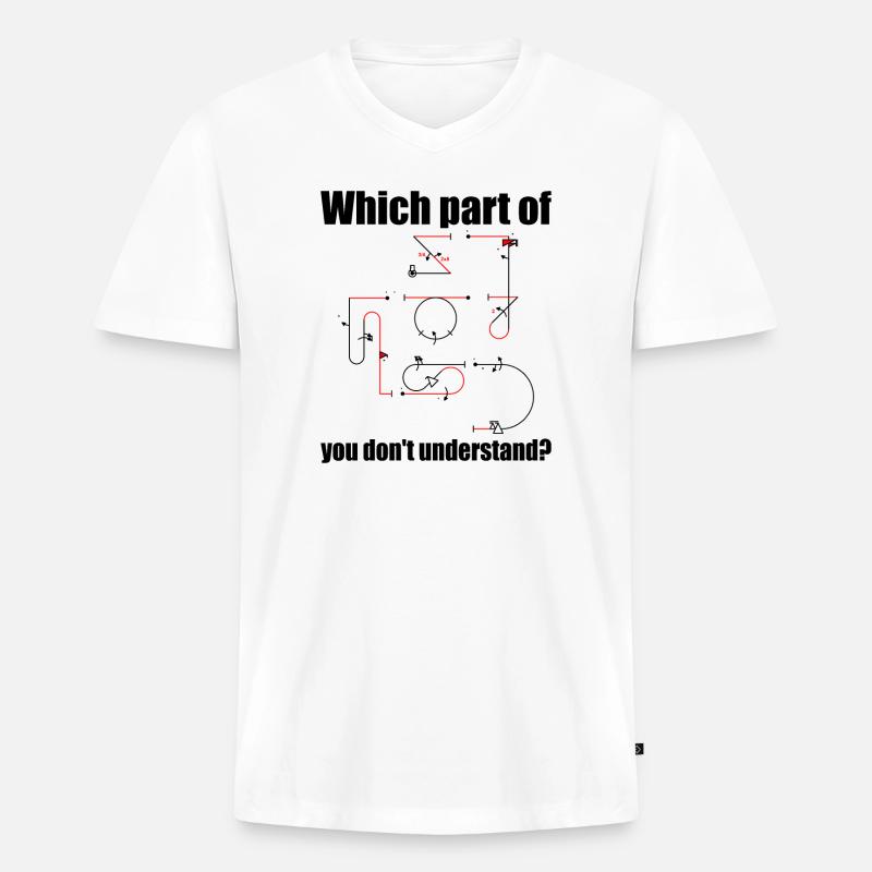 Aresti Symbol Kunstflugpilot Flugfiguren - Männer Premium Bio T-Shirt mit V-Ausschnitt - Weiß