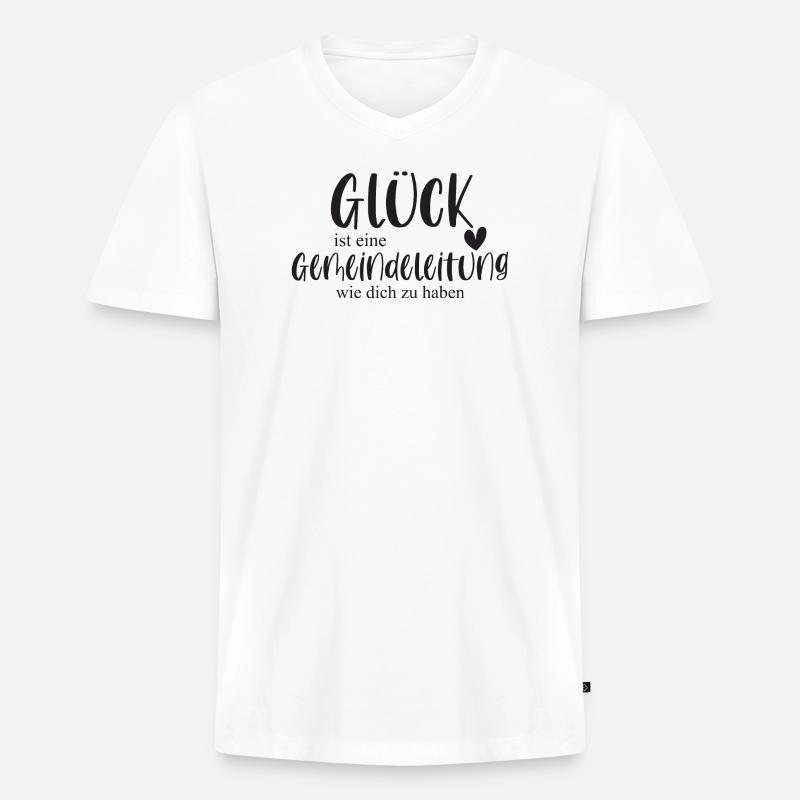 Gemeindeleitung Ehrenamt Gemeinde Geschenk - Männer Premium Bio T-Shirt mit V-Ausschnitt - Weiß