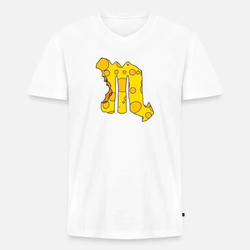Sternzeichen Skorpion - Männer Premium Bio T-Shirt mit V-Ausschnitt - Weiß