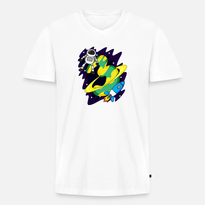 3 Jahre alt Junge Geschenk - Männer Premium Bio T-Shirt mit V-Ausschnitt - Weiß