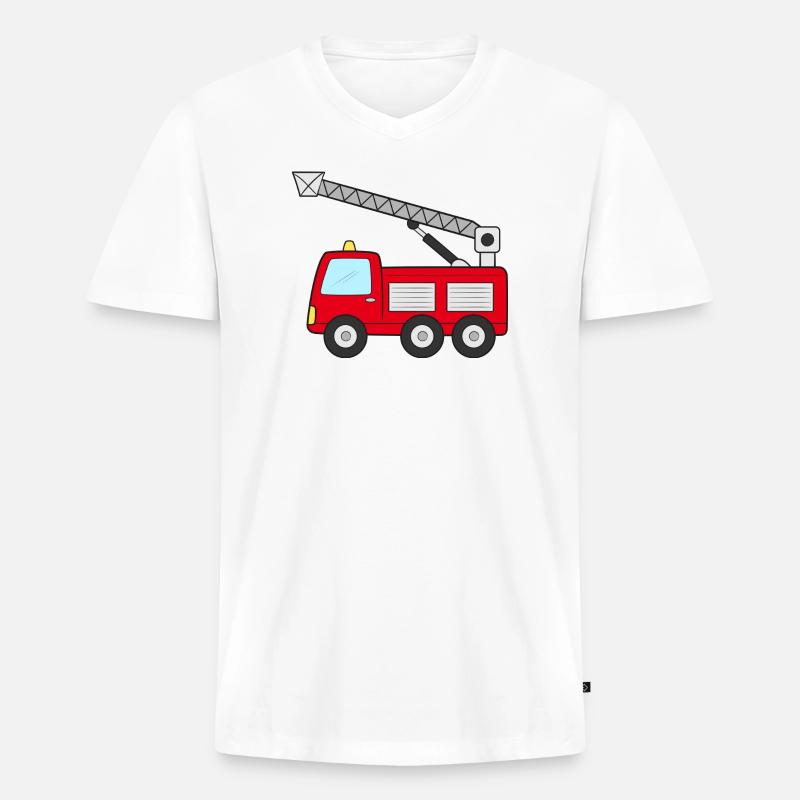 Fire engine Fire engine - Men's Premium Organic T-shirt with V-neck - white