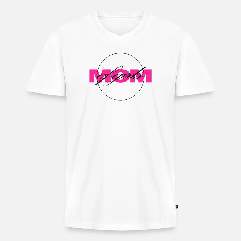 Moderne Neonbuchstaben mit Script Overlay - Männer Premium Bio T-Shirt mit V-Ausschnitt - Weiß