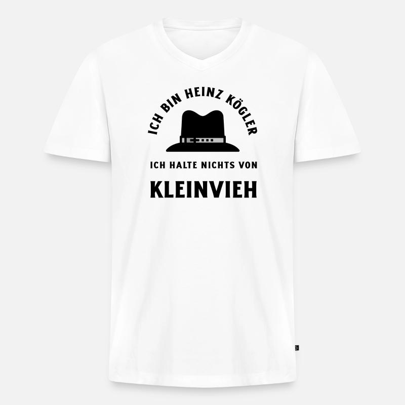 Minimalist futurist Barcode Design - Männer Premium Bio T-Shirt mit V-Ausschnitt - Weiß