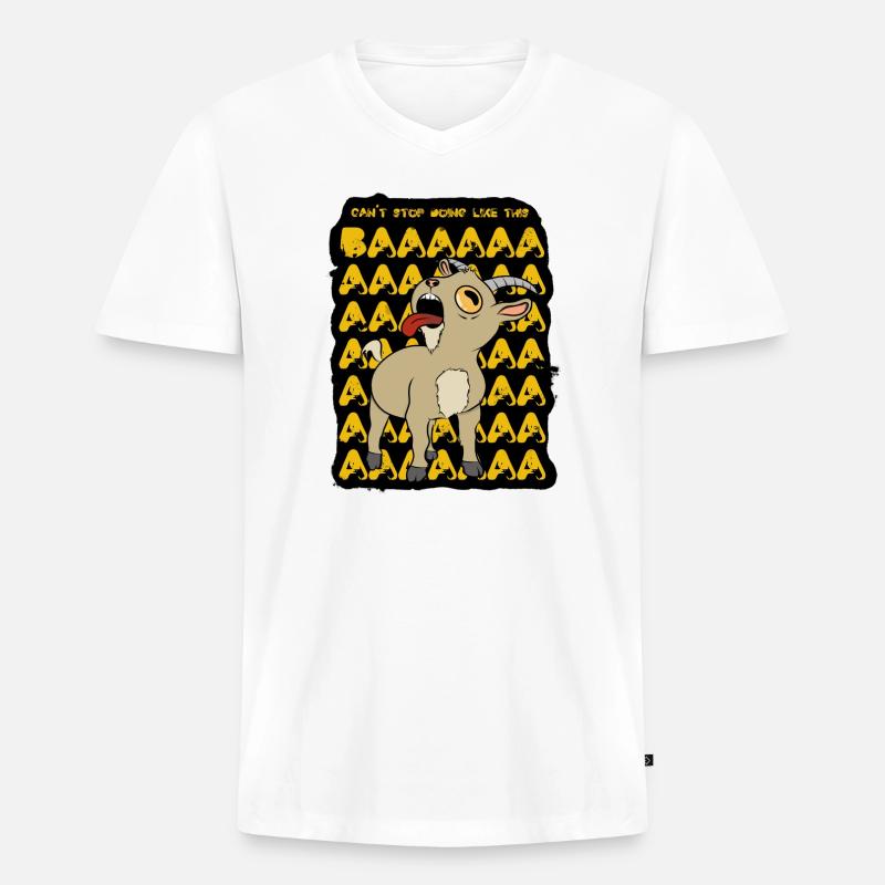 Can't stop doing like this - Männer Premium Bio T-Shirt mit V-Ausschnitt - Weiß