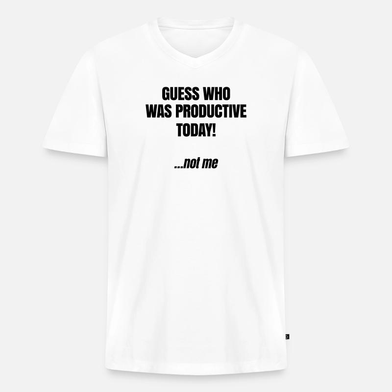 Egal Statement Witzig Ist Mir Wurscht - Männer Premium Bio T-Shirt mit V-Ausschnitt - Weiß