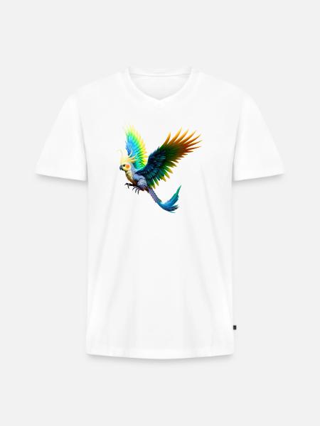 Rainbow Nymph (03) - Men's Premium Organic T-shirt with V-neck - white