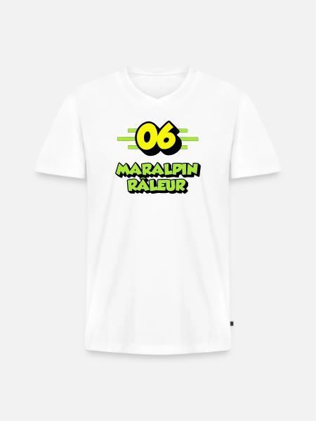 Complaining Maralpin - Men's Premium Organic T-shirt with V-neck - white