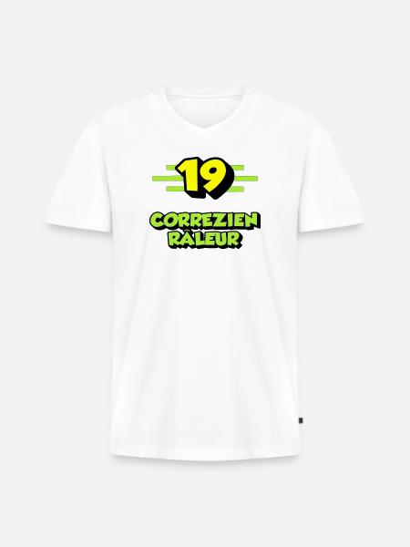 Complaining Correzien - Men's Premium Organic T-shirt with V-neck - white